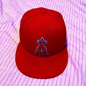 Red New Era Los Angeles Angels baseball cap